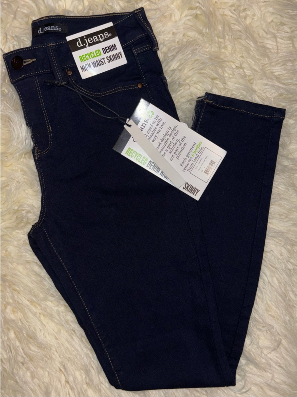 d. jeans super dark rinse high waist skinny jeans size 4 NWT
